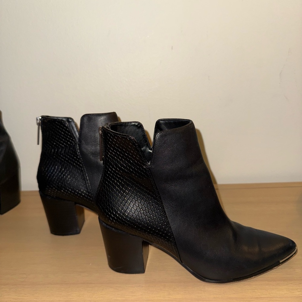 Black Leather Ankle Boots ALDO